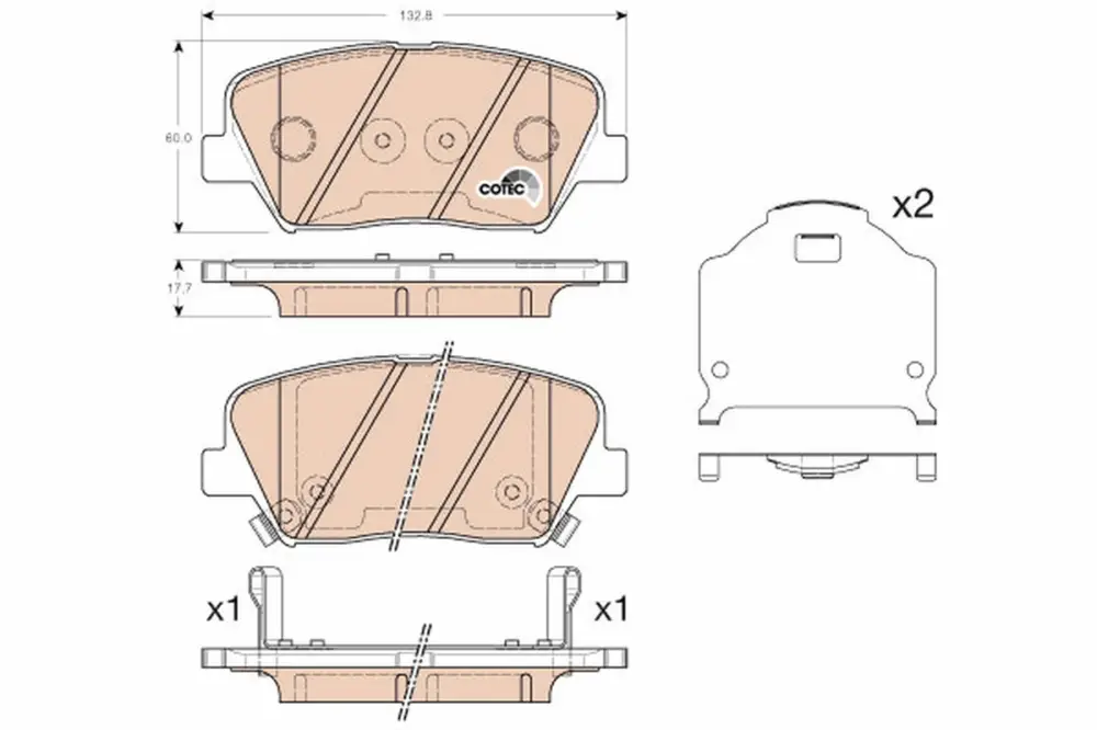 Zertifiziert TRW GDB3549 - Bremsbelagsatz, Scheibenbremse - COTEC