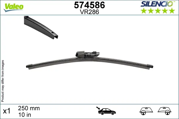 Highlight VALEO VR286 Scheibenwischer 574586 - SILENCIO REAR