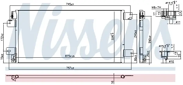 NISSENS 940460 - Kondensator, Klimaanlage Neue Kollektion