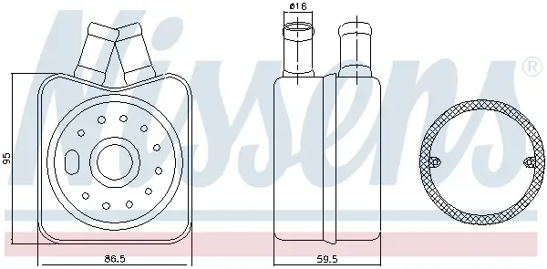 Bestseller NISSENS 90608 - Ölkühler, Motoröl