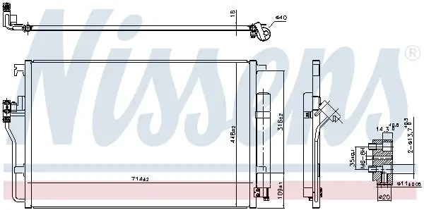 Preisknaller NISSENS 94917 - Kondensator, Klimaanlage - ** FIRST FIT **
