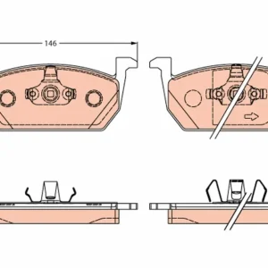 Neue Ware TRW GDB2266 - Bremsbelagsatz, Scheibenbremse
