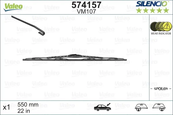 Top-Preis VALEO VM107 Scheibenwischer 574157 - SILENCIO CONVENTIONAL SINGLE