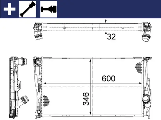 Ausverkauf MAHLE CR 1083 000S - Kühler, Motorkühlung