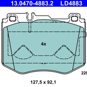 Sofort Bestellen ATE 13.0470-4883.2 - Bremsbelagsatz, Scheibenbremse - ATE Ceramic