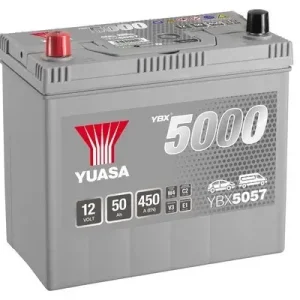 Neu YUASA YBX5057 - Starterbatterie - YBX5000 Silver High Performance SMF Batteries 50Ah 450 A 12 V