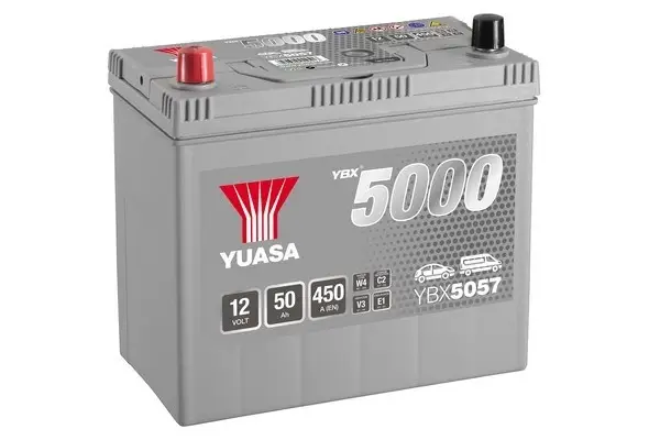 Neu YUASA YBX5057 - Starterbatterie - YBX5000 Silver High Performance SMF Batteries 50Ah 450 A 12 V