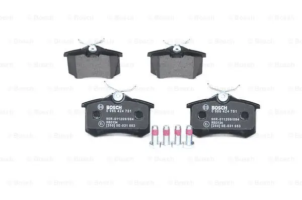 Nur Heute BOSCH 0 986 424 751 - Bremsbelagsatz, Scheibenbremse