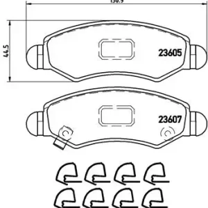 BREMBO P 79 015 - Bremsbelagsatz, Scheibenbremse - PRIME LINE Top-Angebot