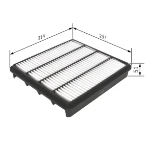Echt BOSCH F 026 400 296 - Luftfilter