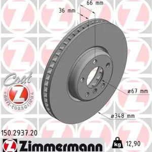 ZIMMERMANN 150.2937.20 - Bremsscheibe - COAT Z Aktuell