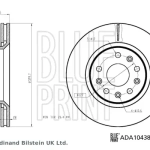 BLUE PRINT ADA104380 - Bremsscheibe Top-Preis
