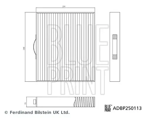 Bestseller BLUE PRINT ADBP250113 - Filter, Innenraumluft