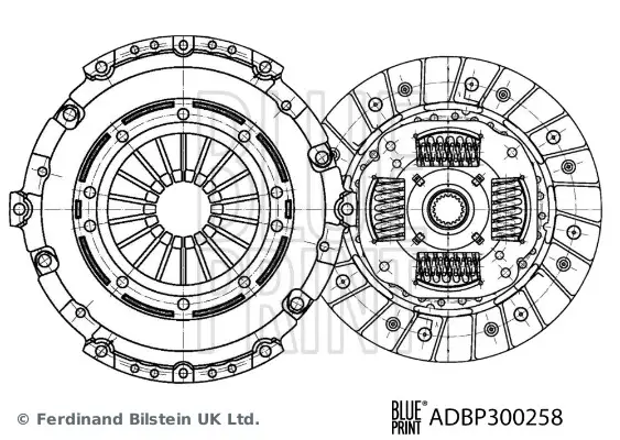 Versand Am Gleichen Tag BLUE PRINT ADBP300258 - Kupplungssatz