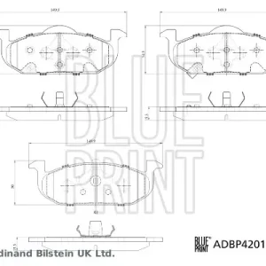 BLUE PRINT ADBP420133 - Bremsbelagsatz, Scheibenbremse Mega-Angebot
