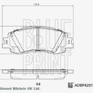 BLUE PRINT ADBP420177 - Bremsbelagsatz, Scheibenbremse Versand Am Gleichen Tag