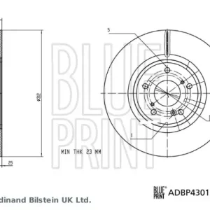 Preisknaller BLUE PRINT ADBP430178 - Bremsscheibe