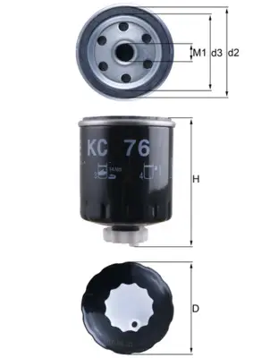 KNECHT KC 76 - Kraftstofffilter Markenprodukt
