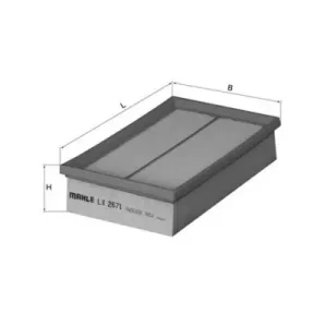 Geprüft KNECHT LX 2671 - Luftfilter