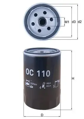 KNECHT OC 110 - Ölfilter Nur Für Kurze Zeit