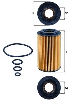 Sichere Zahlung KNECHT OX 153/7D - Ölfilter