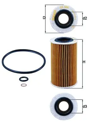 Markenprodukt KNECHT OX 384D - Ölfilter