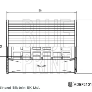 Echt BLUE PRINT ADBP210119 - Ölfilter