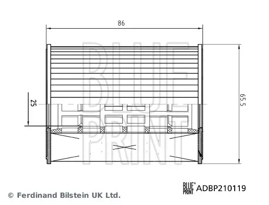 Echt BLUE PRINT ADBP210119 - Ölfilter