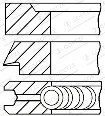Knallerangebot GOETZE ENGINE 08-183000-00 - Kolbenringsatz