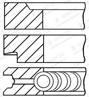 Sichere Zahlung GOETZE ENGINE 08-107100-00 - Kolbenringsatz