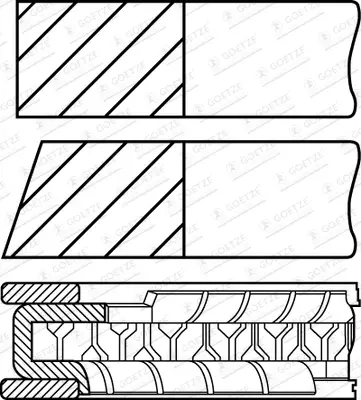 Must-Have GOETZE ENGINE 08-116107-00 - Kolbenringsatz