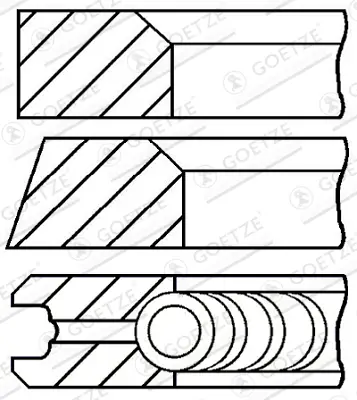 Top-Angebot GOETZE ENGINE 08-295400-00 - Kolbenringsatz