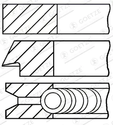 GOETZE ENGINE 08-425307-00 - Kolbenringsatz Meistverkauft