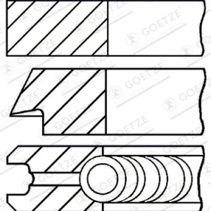 Sichere Zahlung GOETZE ENGINE 08-432207-00 - Kolbenringsatz - Goetze Diamond Coated LKZ-Ring