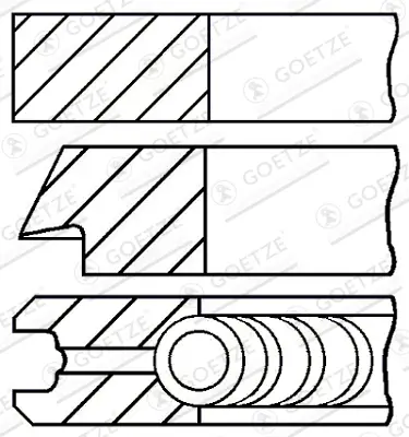 Sichere Zahlung GOETZE ENGINE 08-432207-00 - Kolbenringsatz - Goetze Diamond Coated LKZ-Ring