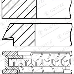 GOETZE ENGINE 08-435807-00 - Kolbenringsatz Sale