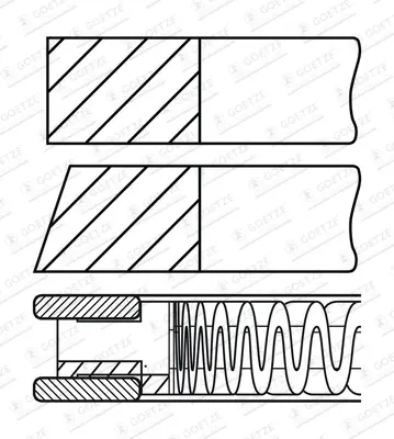 GOETZE ENGINE 08-437700-00 - Kolbenringsatz Highlight