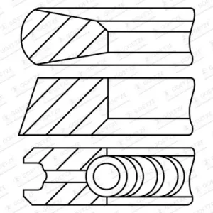 Highlight GOETZE ENGINE 08-449600-00 - Kolbenringsatz - Goetze Diamond Coated LKZ-Ring
