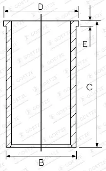 GOETZE ENGINE 14-022560-00 - Zylinderlaufbuchse Sofort Bestellen