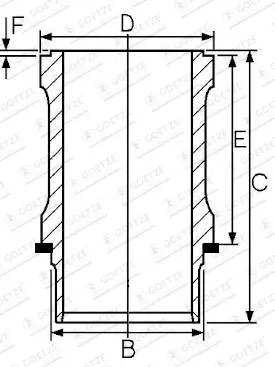GOETZE ENGINE 15-570060-00 - Zylinderlaufbuchse Bestseller