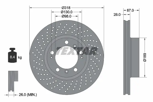 TEXTAR 92100005 - Bremsscheibe - PRO+ Preisknaller