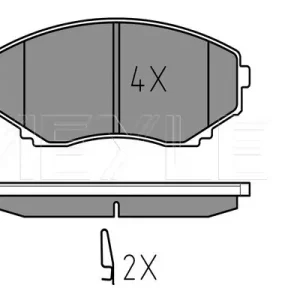 Jetzt Kaufen MEYLE 025 235 1516/W - Bremsbelagsatz, Scheibenbremse - MEYLE-ORIGINAL True to OE.