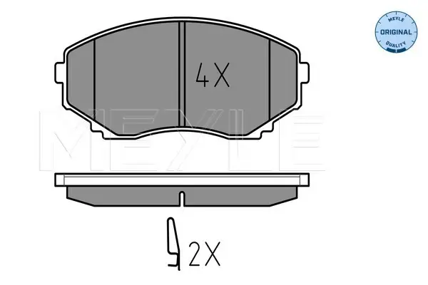 Jetzt Kaufen MEYLE 025 235 1516/W - Bremsbelagsatz, Scheibenbremse - MEYLE-ORIGINAL True to OE.