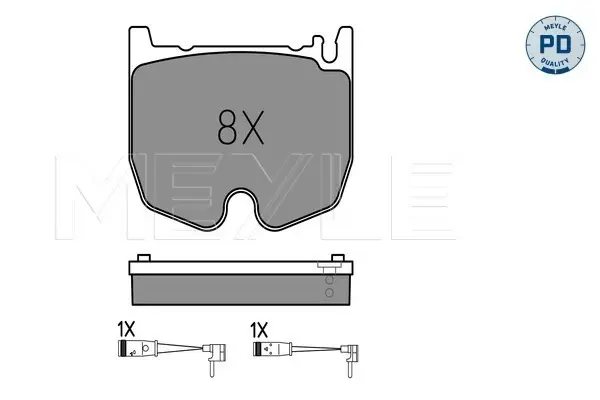 MEYLE 025 235 4117/PD - Bremsbelagsatz, Scheibenbremse - MEYLE-PD Advanced performance and design. Bestpreis