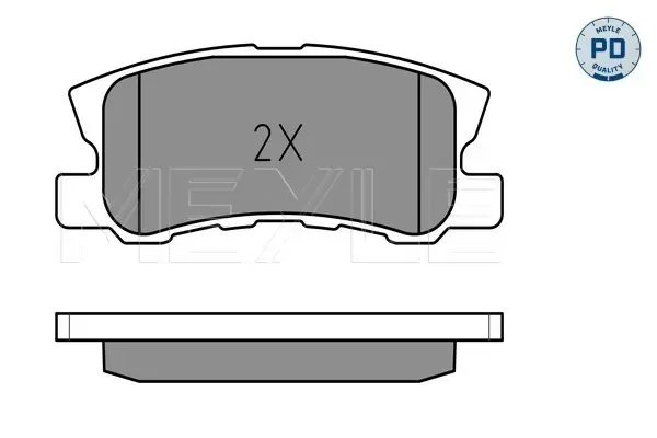 Neue Kollektion MEYLE 025 235 8216/PD - Bremsbelagsatz, Scheibenbremse - MEYLE-PD Advanced performance and design.