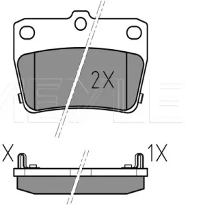 MEYLE 025 236 5614/W - Bremsbelagsatz, Scheibenbremse - MEYLE-ORIGINAL True to OE. Preiswert