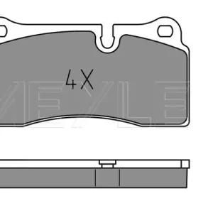 Markenware MEYLE 025 242 6118 - Bremsbelagsatz, Scheibenbremse - MEYLE-ORIGINAL True to OE.