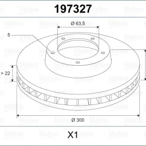 Letzte Chance VALEO 197327 - Bremsscheibe