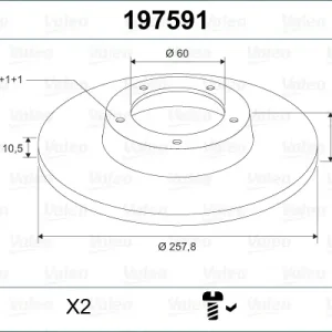 Markenware VALEO 197591 - Bremsscheibe
