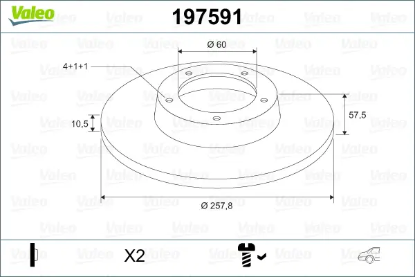 Markenware VALEO 197591 - Bremsscheibe